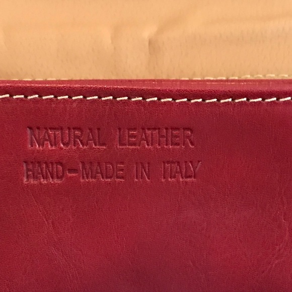 Artigianino Red Italian Leather Handbag New - Picture 6 of 7